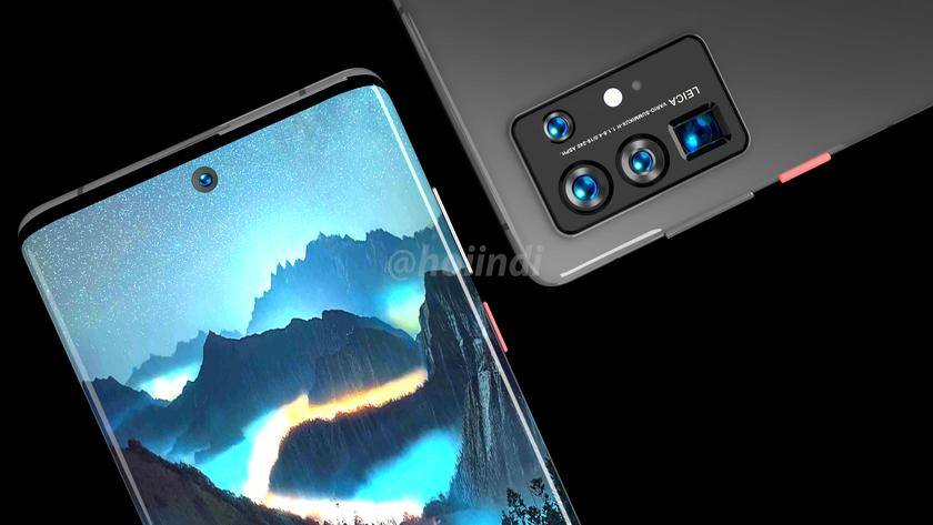 Huawei P50 Pro показали на новых рендерах: экран-«водопад» и квадрокамера