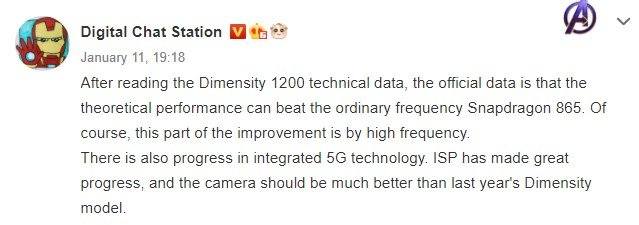 Инсайдер: следующий топовый чип MediaTek назовут Dimensity 1200 и он будет мощнее Snapdragon 865